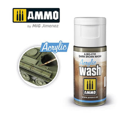 Ammo Acrylic Wash (15ml) Dark Brown Wash