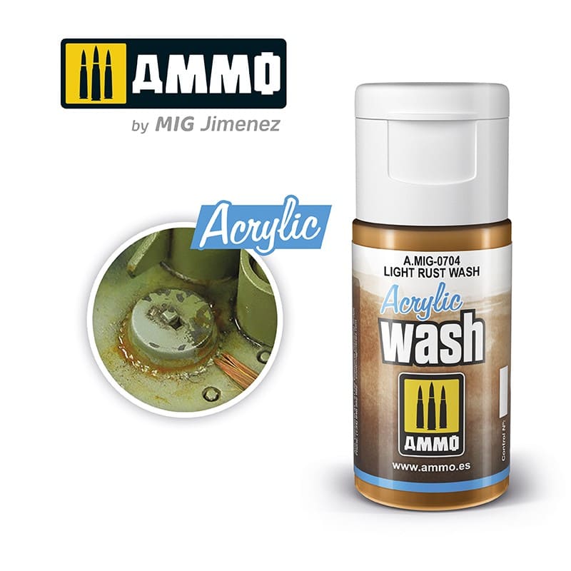 Ammo Acrylic Wash (15ml) Light Rust Wash