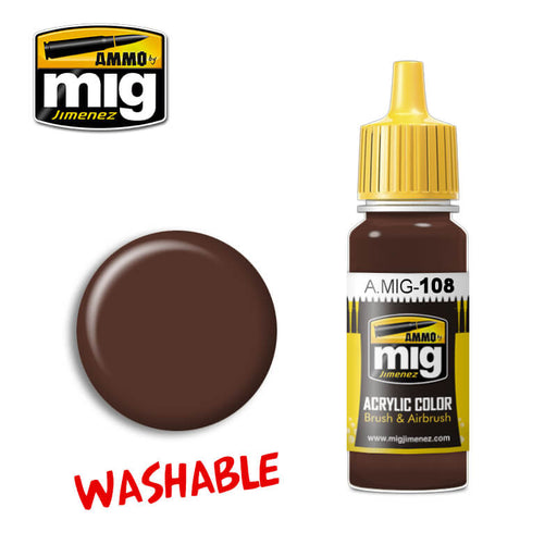 Ammo Acrylic Washable Paint (17ml) 108 Washable Mud