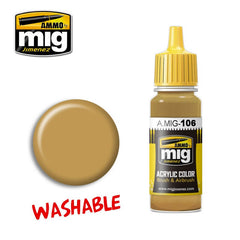 Ammo Acrylic Washable Paint (17ml) 106 Washable Sand (RAL 8020)