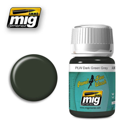 Ammo Enamel Panel Line Wash (35ml) Dark Green Gray
