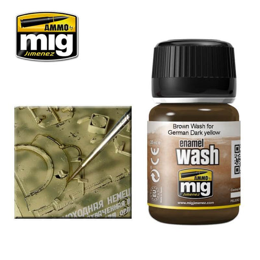 Ammo Enamel Wash (35ml) Brown Wash for German Dark Yellow