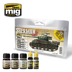 Ammo Fury Sherman Starter Set (Enamel 35ml x 2, Acrylic 17ml x 2 & Pigments 35ml x 1)