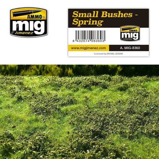 Ammo Grass Mat (225 x 125mm) Small Bushes - Spring