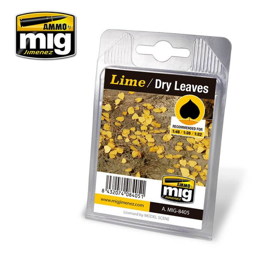 Ammo Laser Cut Leaves Lime - Dry Leaves (for 1/32, 1/35 or 1/48 scale)