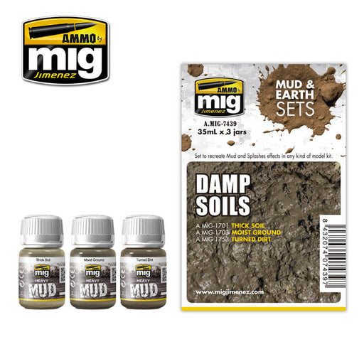 Ammo Mud & Earth Set (35ml x 3) Damp Soils