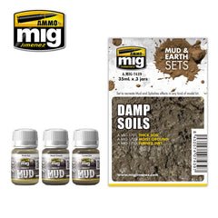 Ammo Mud & Earth Set (35ml x 3) Damp Soils
