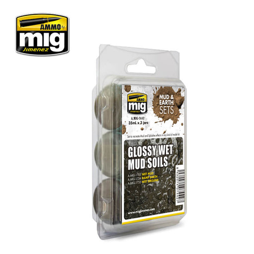 Ammo Mud & Earth Set (35ml x 3) Glossy Wet Mud Soils