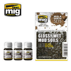 Ammo Mud & Earth Set (35ml x 3) Glossy Wet Mud Soils