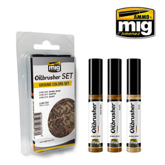 Ammo Oilbrusher Set (10ml x 3) Ground Colors Set