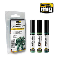 Ammo Oilbrusher Set (10ml x 3) Mechas Green Tones Set