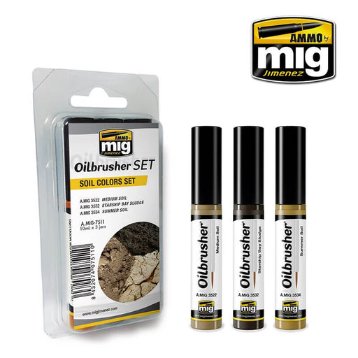 Ammo Oilbrusher Set (10ml x 3) Soil Colors Set
