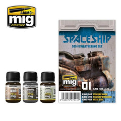 Ammo Spaceship Sci-Fi Weathering Set (Enamel 35ml x 2 & Pigments 35ml x 1)