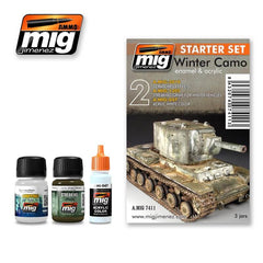 Ammo Starter Set #02 Winter Camo (Enamel 35ml x 1, Acrylic 17ml x 1 & Chipping Fluid 35ml)