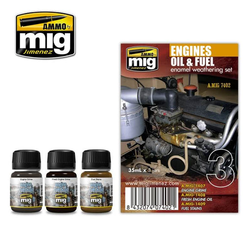 Ammo Weathering Set (35ml x 3) 03 Engines - Oil & Fuel (Enamel)