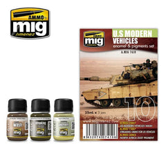 Ammo Weathering Set (35ml x 3) 10 U.S. Modern Vehicles (Enamel & Pigments)
