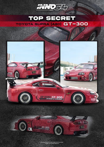 1/64 Inno64 Top Secret Toyota Supra (A80) Red IN64-A80TS-RED