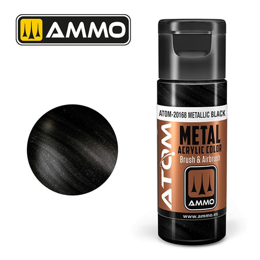 Ammo ATOM-20168 METALLIC Black (20ml)