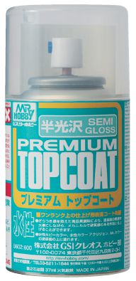 B602 Mr. Premium Topcoat (Aqueous) Semi-Gloss Spray (88ml)