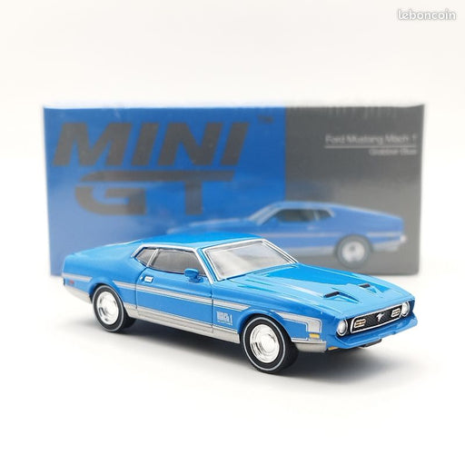 1/64 Mini GT Ford Mustang Mach 1 Blue #1138