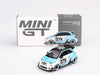 1/64 Mini GT Abarth 595 LB-WORKS x Abas Works IZTK Blue White MGT01051-CH