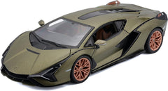 Bburago 1/24 Lamborghini Sian FKP 37 Metallic Matt Green