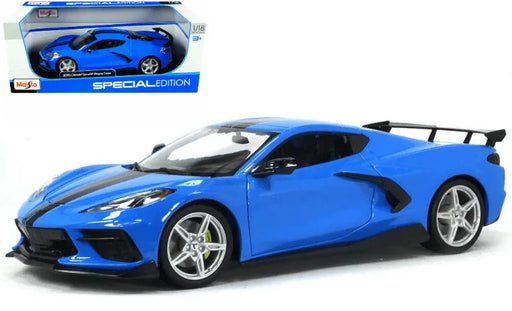 1/18 Maisto Chevrolet Corvette Stingray Coupe High Wing Blue