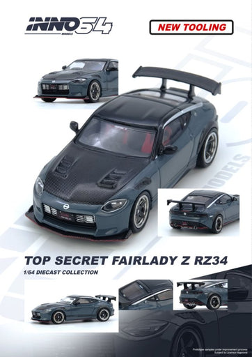 1/64 Inno64 Top Secret Nissan Fairlady Z (RX34) Stealth Gray IN64-Z34TS-SG