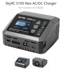 RC SET 1 : Flysky FS-GT2 2-channel 2.4GHz digital proportional radio control system + Gens Ace Nimha Battery 7.2V 5000Mah with Tamiya Plug + SkyRC S100NEO Smart Balance Charger 200watt for Nimh Battery + Savox Servo SV-0220MG Plus 8kg Set
