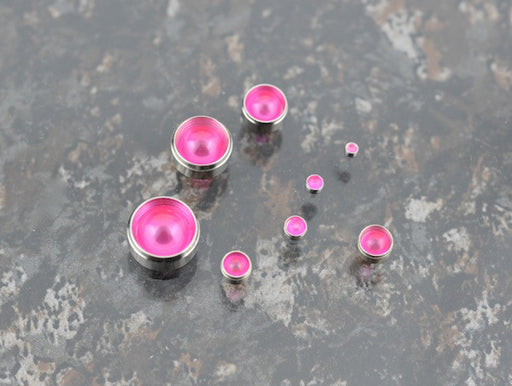 Clear Dome Pink S (1.0/1.5/2.0/2.5/3.0/3.5mm diameter) (7 pieces each)