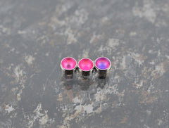 Clear Dome Pink S (1.0/1.5/2.0/2.5/3.0/3.5mm diameter) (7 pieces each)