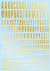 CND Alphabet Decals Gold (110mm x 156mm) (1 sheet)