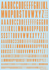 CND Alphabet Decals Orange (110mm x 156mm) (1 sheet)