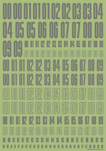 CND Number Decals Gray (110mm x 156mm) (1 sheet)