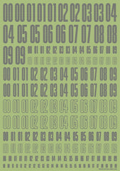 CND Number Decals Gray (110mm x 156mm) (1 sheet)