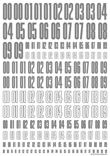 CND Number Decals Gray (110mm x 156mm) (1 sheet)