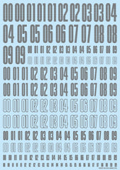CND Number Decals Gray (110mm x 156mm) (1 sheet)
