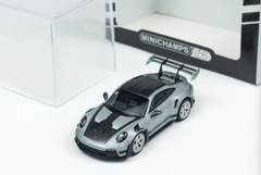 1/64 Minichamps Porsche 911 992 GT3 RS 2023 Silver with Black Accents 643062124