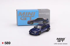 1/64 Mini GT Nissan Skyline GT-R R32 Top Secret VR32 Metallic Blue RHD - UNSEALED (MP)