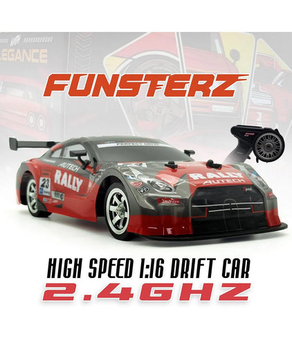 1/16 Funsterz Drift Series RC Car DC191A Nissan R35 Black/Red Assortment 2.4GHz High-Speed Racing Drift