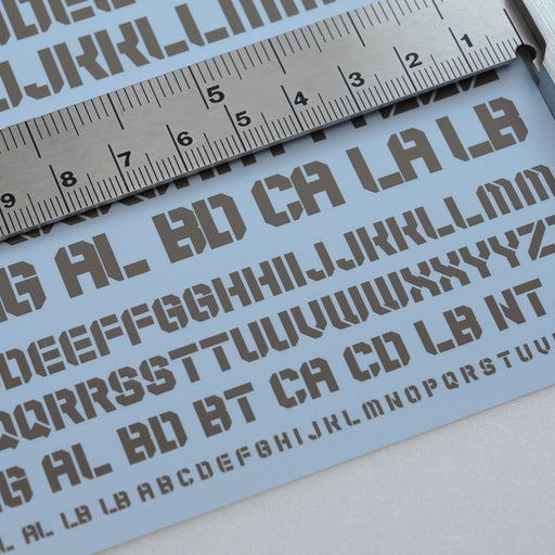 EXP Alphabet Decals 01 Gray (14cm x 10cm) (1 sheet)