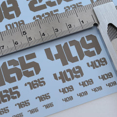 EXP Number Decals 01 Gray (14cm x 10cm) (1 sheet)