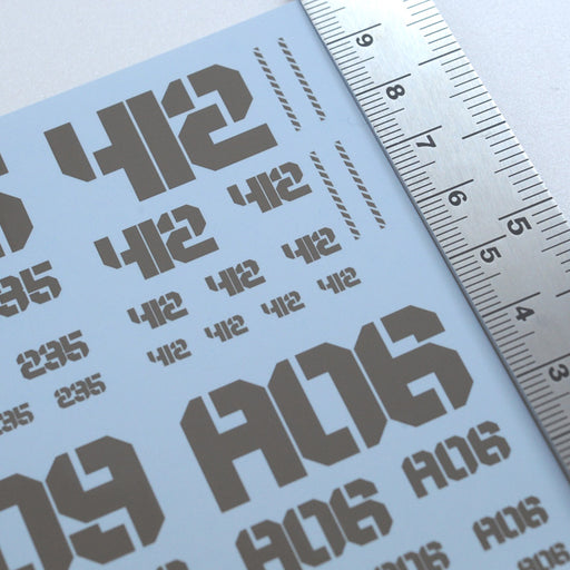 EXP Number Decals 01 Gray (14cm x 10cm) (1 sheet)