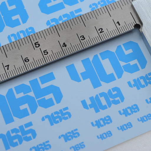 EXP Number Decals 01 Sky Blue (14cm x 10cm) (1 sheet)
