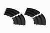 Expansion Curve Section Set for Mini 4WD Japan Cup Junior Circuit (Black, 4 pieces)