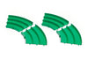 Expansion Curve Section Set for Mini 4WD Japan Cup Junior Circuit (Green, 4 pieces)