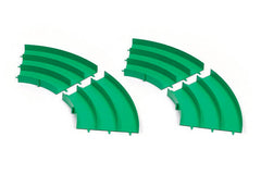 Expansion Curve Section Set for Mini 4WD Japan Cup Junior Circuit (Green, 4 pieces)