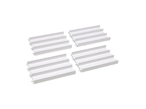 Expansion Straight Section Set for Mini 4WD Japan Cup Junior Circuit (White, 4 pieces)