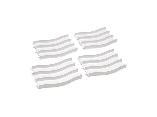 Expansion Wave Section Set for Mini 4WD Japan Cup Junior Circuit (White, 4 pieces)