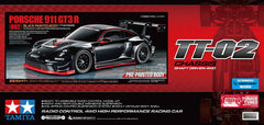1/10 Tamiya RC Porsche 911 GT3 R (992) Black Painted Body (TT-02 Chassis)